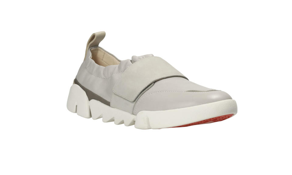 <p>Tri Gardenia Light Grey Leather, $90, <a rel="nofollow noopener" href="https://www.clarksusa.com/us/womens/womens-shoes/womens-active/tri-gardenia-light-grey-leather/p/26127162" target="_blank" data-ylk="slk:clarksusa.com;elm:context_link;itc:0;sec:content-canvas" class="link ">clarksusa.com</a> </p>