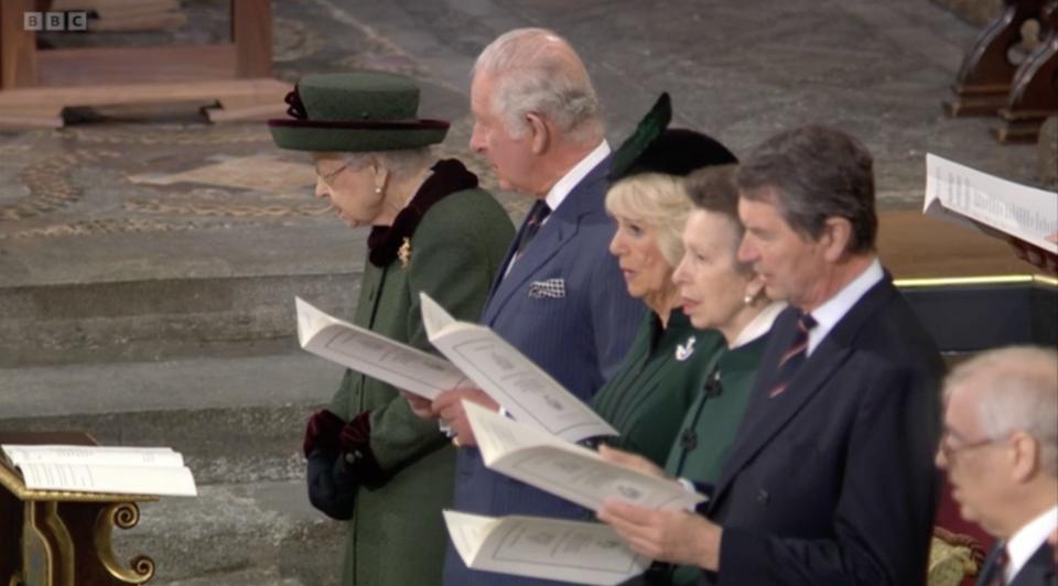 Queen and royals at memorial service