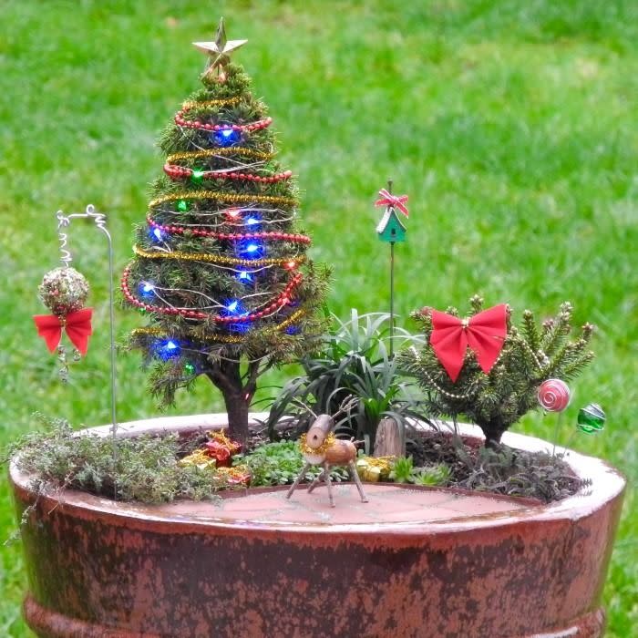 Craft a Miniature Christmas Garden