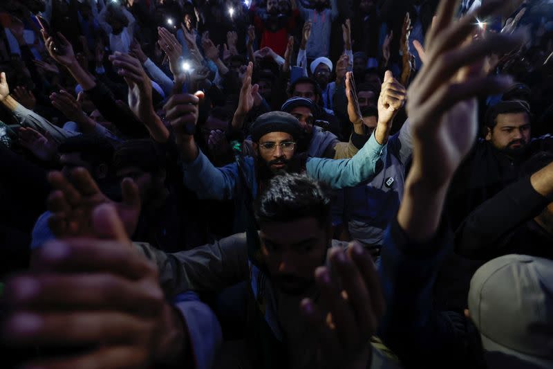 Protest demanding free and fair results of the election in Lahore