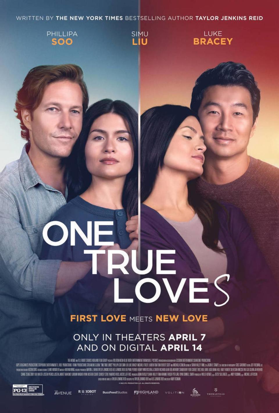 “One True Loves,” based on the 2016 Taylor Jenkins Reid novel of the same name, premieres in theaters April 7. The movie was filmed in North Carolina.