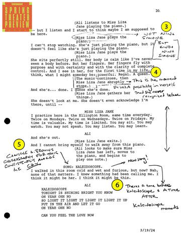 Pages from 'Hell's Kitchen' script