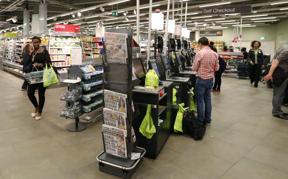 M&S self service checkouts