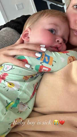 <p>Instagram/theheatherraeelmoussa</p> Heather Rae El Moussa shares a post on Instagram Stories revealing her son Tristan has been unwell this weekend.