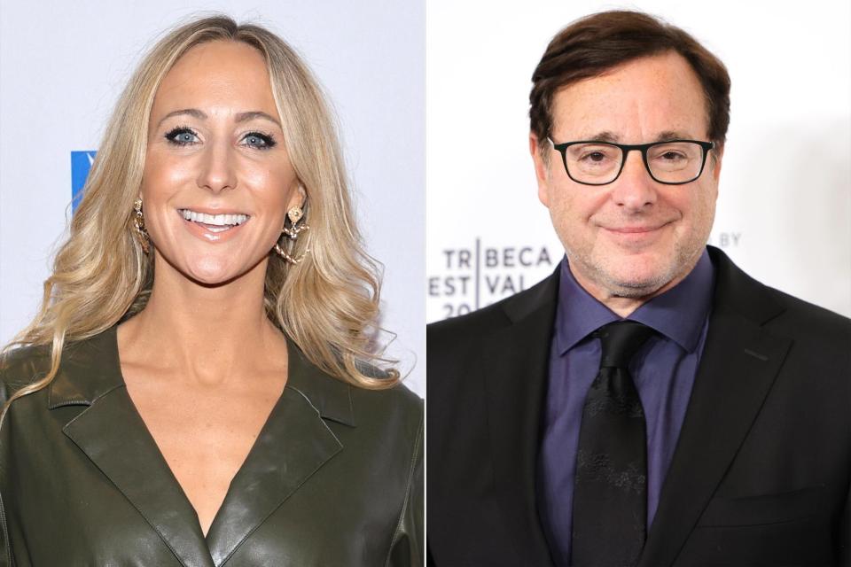 Nikki Glaser and Bob Saget