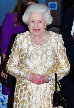 Britain's Queen Elizabeth arrives for a special concert "The Queen's Birthday Party" to celebrate her 92nd birthday at the Royal Albert Hall in London, Britain April 21, 2018. John Stillwell/Pool via Reuters