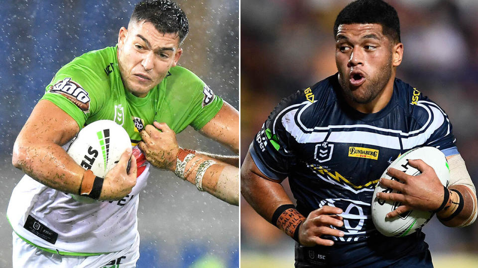 Nick Cotric and John Asiata. Image: Getty