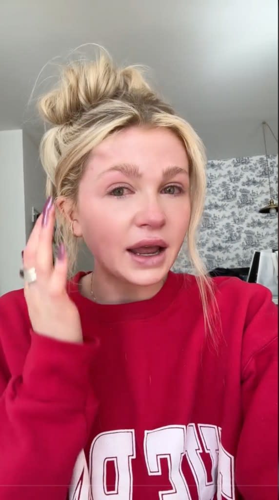 “I was literally just walking and a man came up and punched me in the face,” Mcgookin, who has 1.1 million followers on TikTok, said in the video posted Monday and viewed more than 40 million times. Halley Kate / TikTok