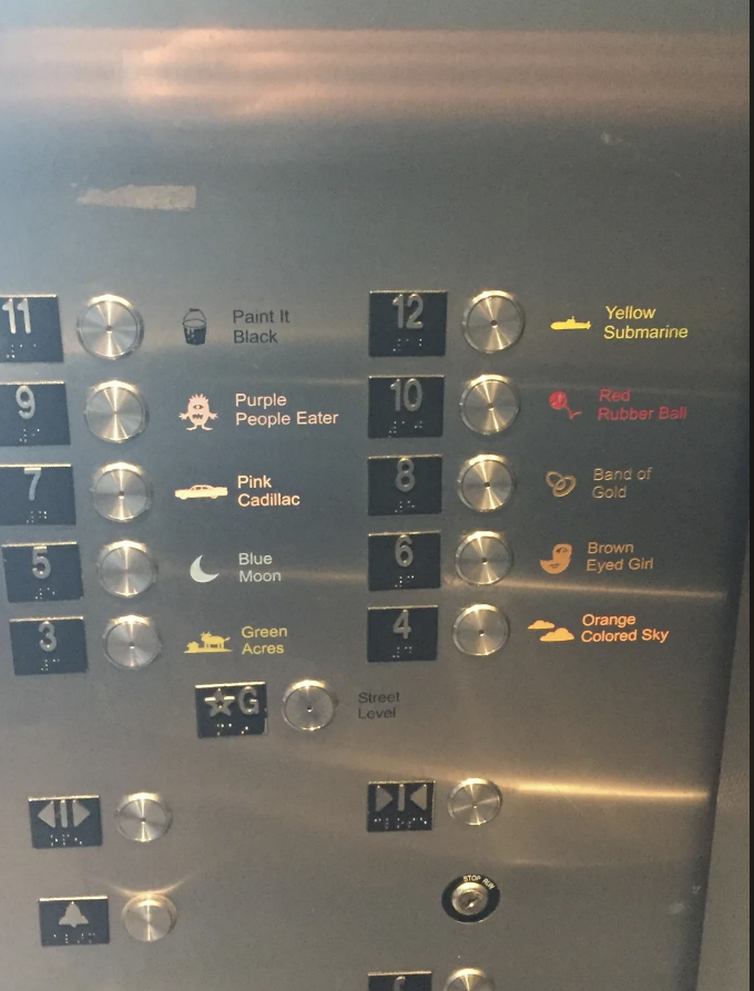 Elevator buttons