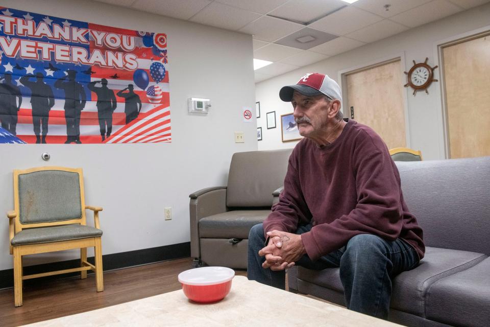 Homeless U.S. Navy veteran Chris Haynes reflects on how the Max-Well Respite Center helped him escape the streets. Max-Well Respite connected Haynes with treatment programs and other agencies to help service homeless vets.