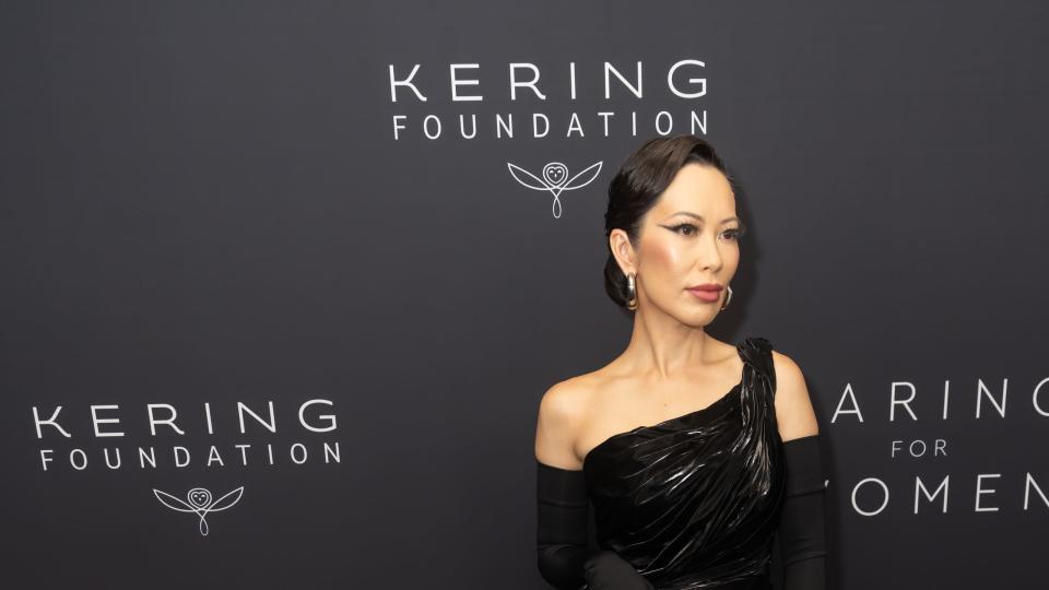 new york, new york september 12 christine chiu attends the kering caring for women dinner at the pool on september 12, 2023 in new york city photo by joy malonegetty images