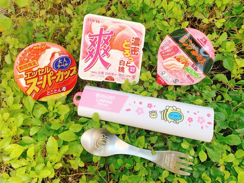 冰品集點GO活動，3點加99元還可加價換限量貓貓蟲咖波餐具組1款(共兩款隨機)。（圖／超商業者提供）