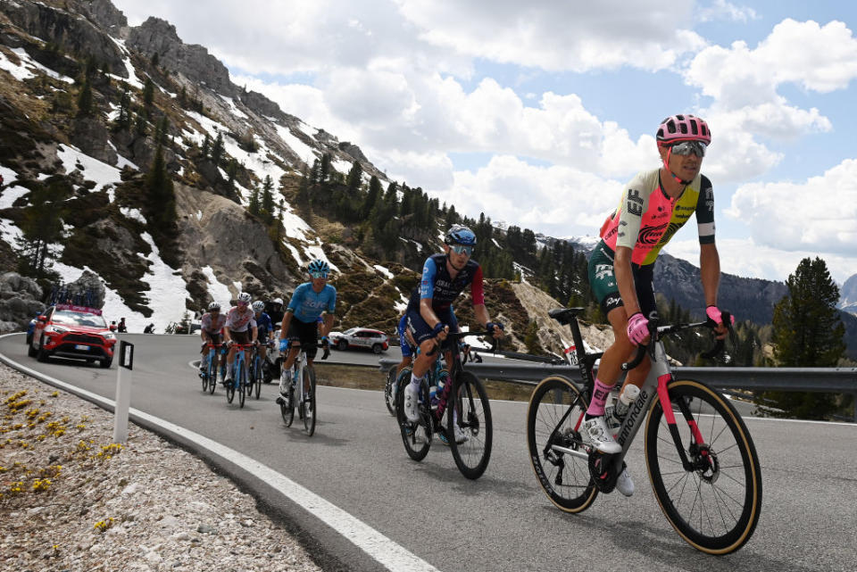 TRE CIME DI LAVAREDO ITALY  MAY 26 Magnus Cort of Denmark and Team EF EducationEasyPost competes in the breakaway during the 106th Giro dItalia 2023 Stage 19 a 183km stage from Longarone to Tre Cime di Lavaredo 2307m  UCIWT  on May 26 2023 in Tre Cime di Lavaredo Italy Photo by Tim de WaeleGetty Images