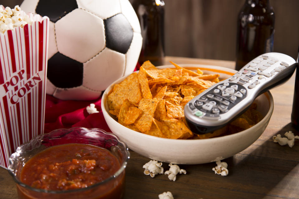 Give yourself a convenient spot for all your snack as you enjoy a new show or the big game. (Source: iStock)