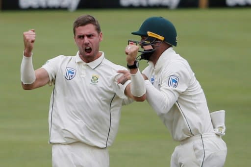 Anrich Nortje (L) was crucial to South Africa's 107-run win over England