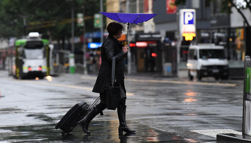 A cold front is set to hit southwest Victoria, with a high chance of showers in Melbourne. Source: AAP