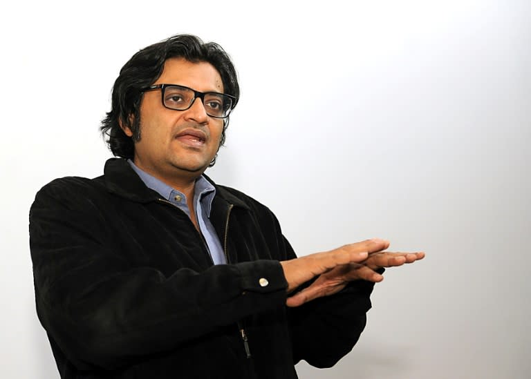 Arnab Goswami, India's most brash and controversial TV news anchor, shown during an interview on April 26, 2017 in Mumbai, is about to launch a new channel which he says will be patriotic and nationalistic