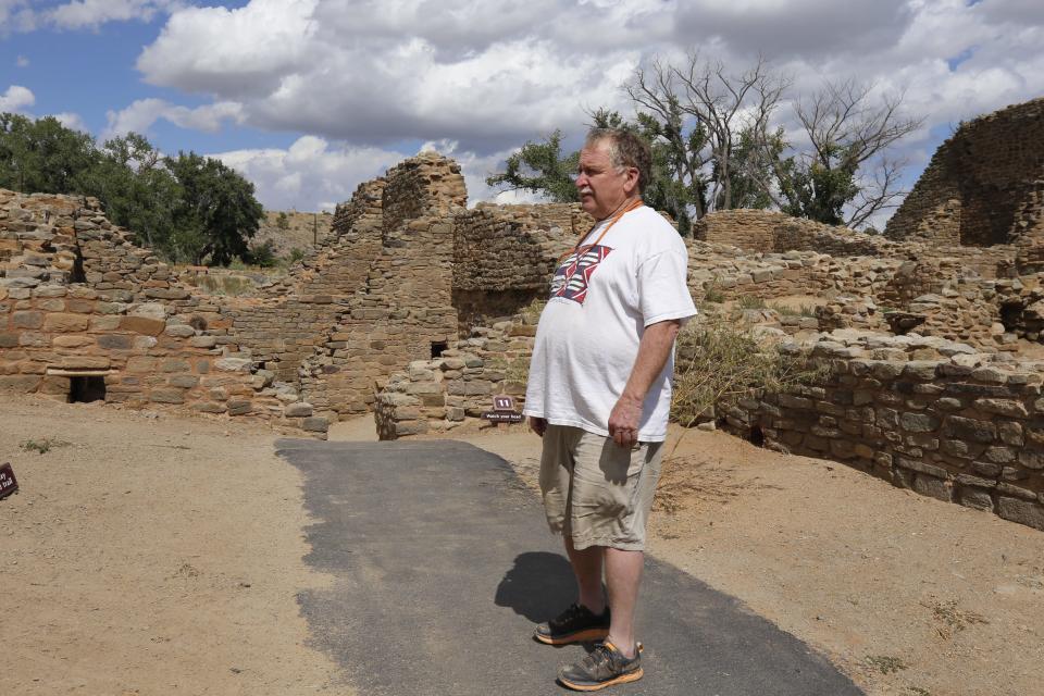 Fred Blackburn says the methodology his team developed for surveying the historic inscriptions at Aztec Ruins National Monument is one of its more important contributions to the project.