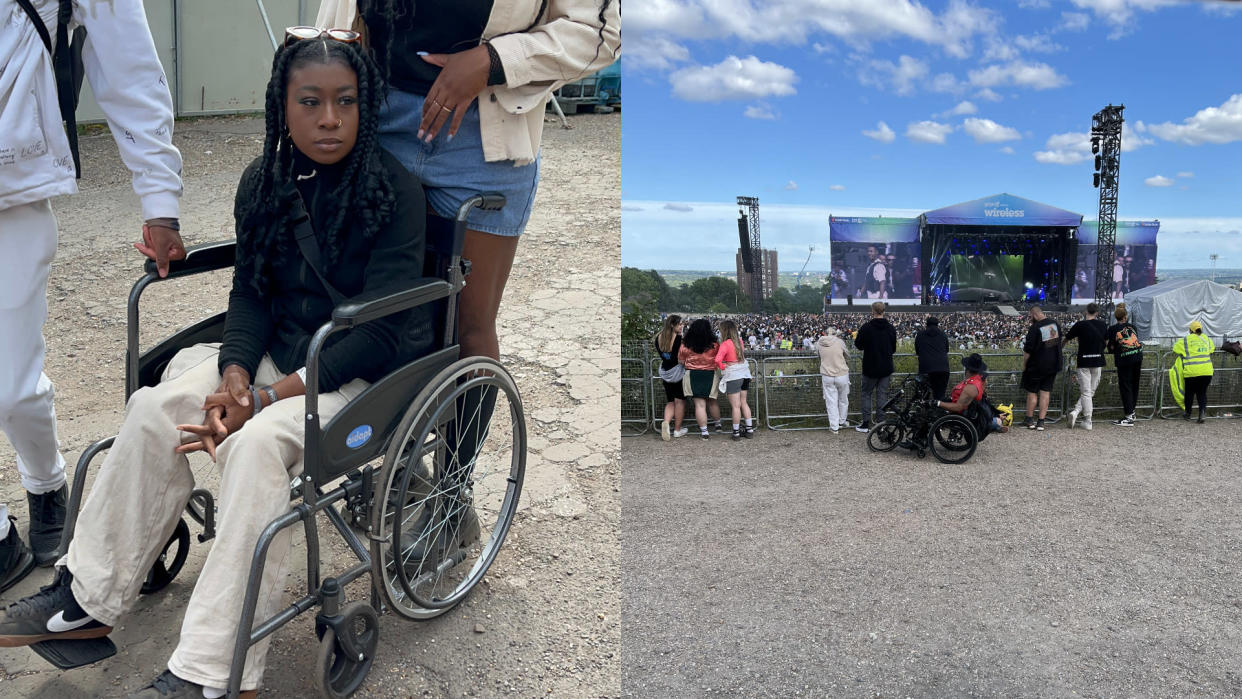 Katouche Goll, who is disabled, has opened up about her experience of Wireless festival.  (Katouche Goll/PA)