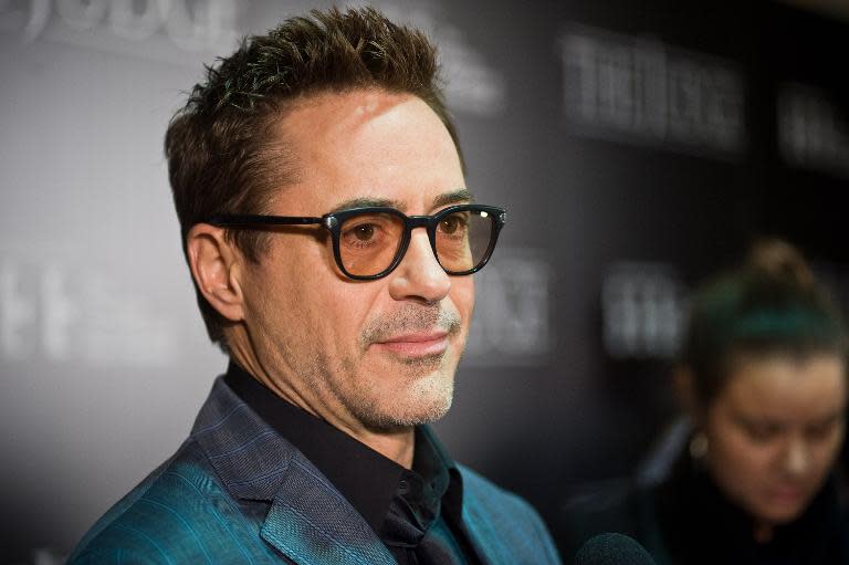 Robert Downey Jr attends the Chicago premiere of 'The Judge', at AMC River East Theater in Chicago, Illinois, on October 5, 2014
