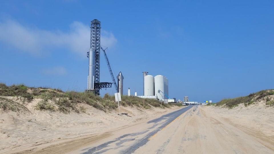 Plataforma de lanzamiento de SpaceX en Boca Chica.