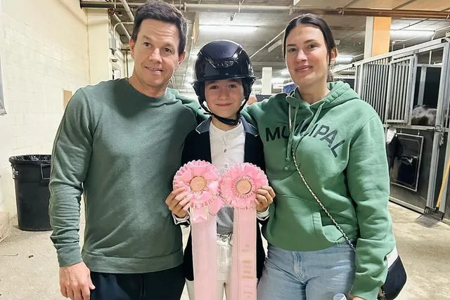 <p>Rhea Wahlberg/Instagram</p> Mark Wahlberg and Rhea Durham celebrate daughter Grace's equestrian awards