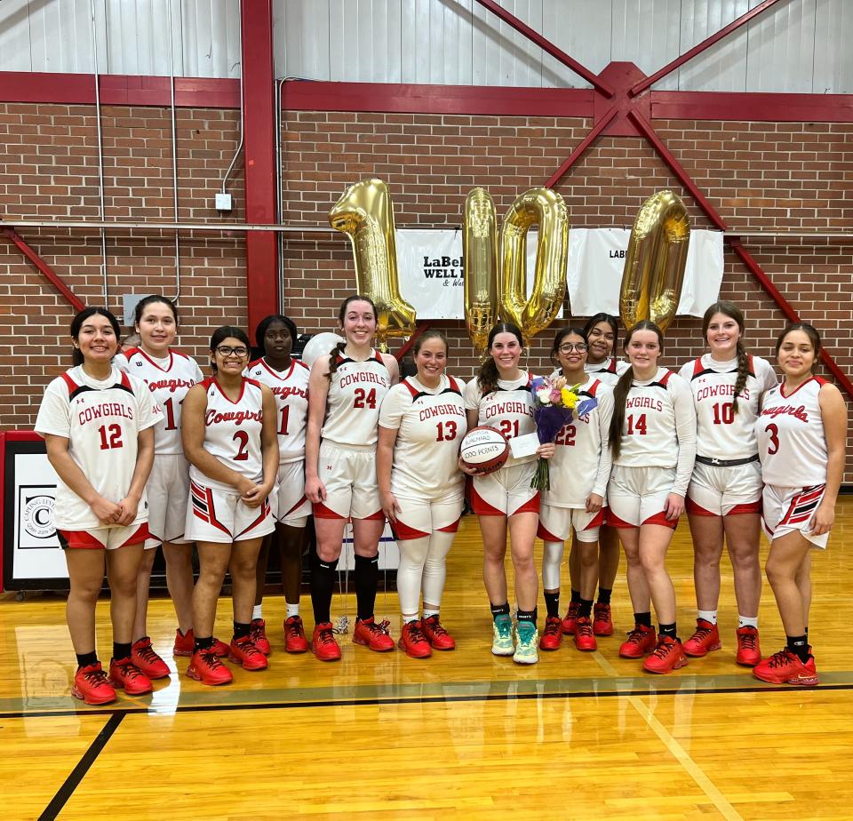 LaBelle's Marissa Burchard scored her 1,000th career point against Canterbury on Friday, Jan. 13, 2022.