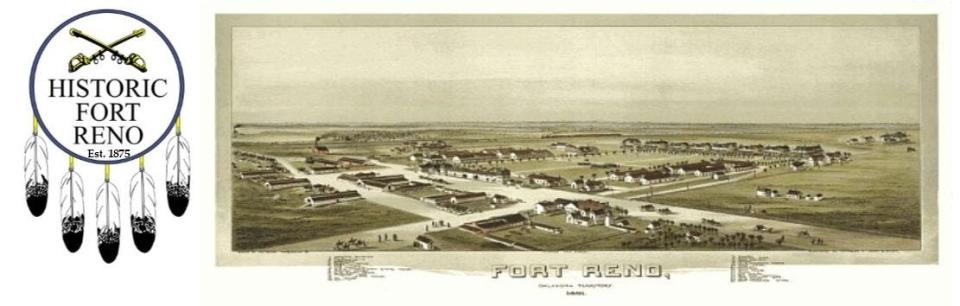 Fort Reno is seen in this drawing after it was built in western Canadian County in 1875.