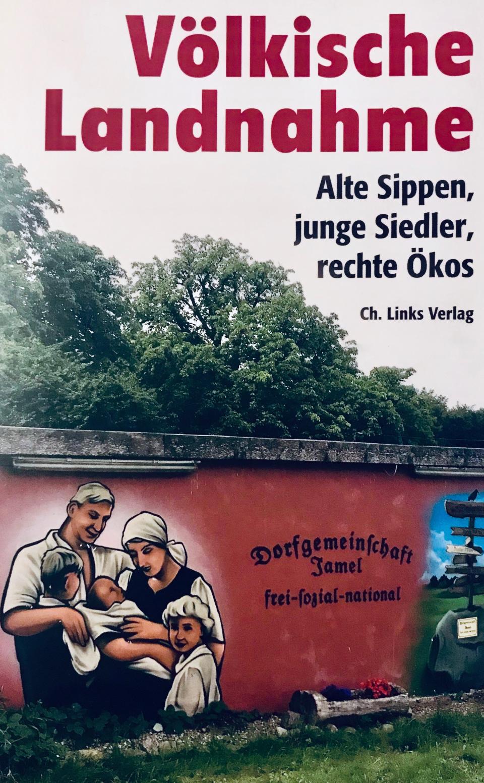 Detalle de la portada del libro  “Ocupaciones folclórico-nacionalistas: antiguos clanes, jóvenes colonos, ecologistas de extrema derecha” de los periodistas Andrea Röpke y Andreas Speit.