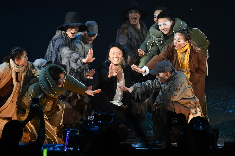 HONG KONG, CHINA - NOVEMBER 27: Singer/actor Ekin Cheng Yee-kin performs during 'Here & Now Ekin in Concert 2022' at Hong Kong Coliseum on November 27, 2022 in Hong Kong, China. (Photo by VCG/VCG via Getty Images)