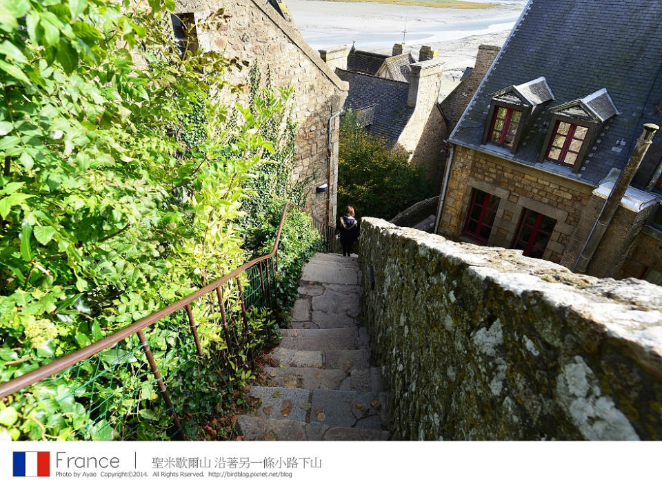 法國自由行。一日遊行程：諾曼第「聖米歇爾山」Le Mont Saint-Michel〔上〕。小鎮介紹【鳥夫人】