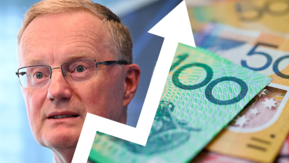 RBA governor Philip Lowe. Interest rate hikes concept.