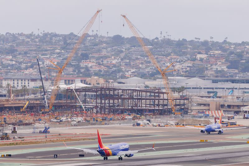 Foto de archivo. La construcción de una nueva terminal 1 continúa en el aeropuerto internacional de San Diego en San Diego, California
