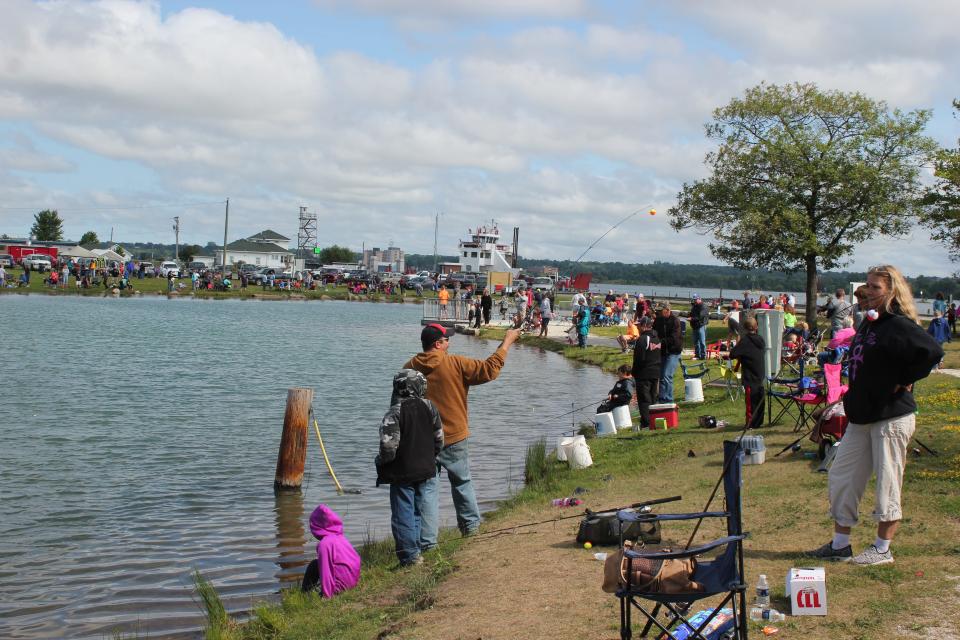 A 2018 photo of the Connor Gorsuch Kids Fishing Day at the Kids Fishing Pond at Rotary Park in the Sault.