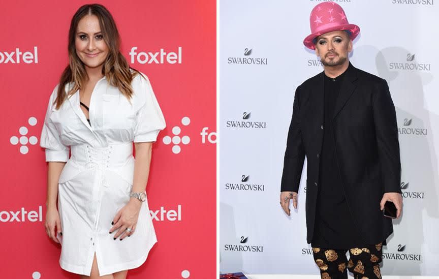 Real Housewives Of Melbourne star Jackie Gillies (L) and music sensation Boy George (R) have shown their support towards the victims after a car ploughed into pedestrians in central Melbourne on Thursday. Source: Getty