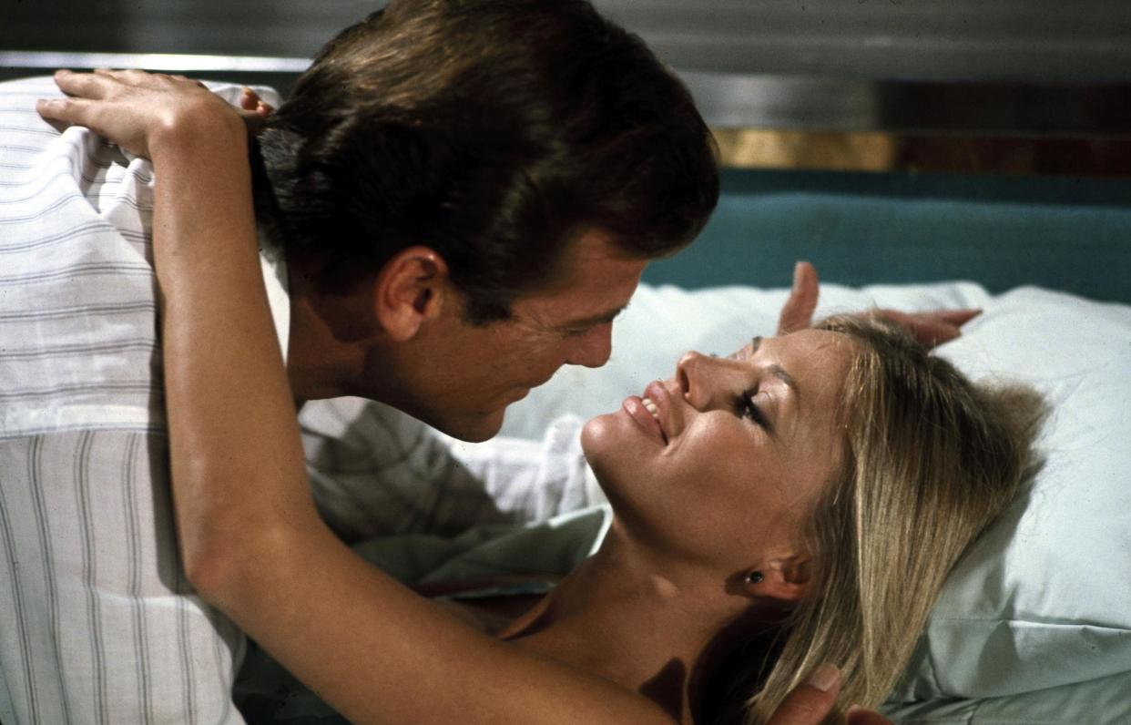Roger Moore and Britt Ekland in The Man With the Golden Gun: Rex