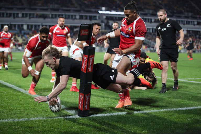 rugby entre los New Zealand All Blacks y Tonga en Auckland