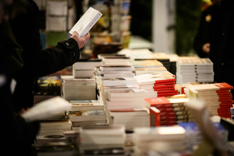 Dans une librairie éphémère à Nantes (Loire-Atlantique), le 1er février 2024 (LOIC VENANCE)