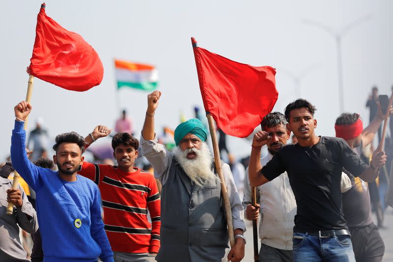 Protest against farm laws in New Delhi