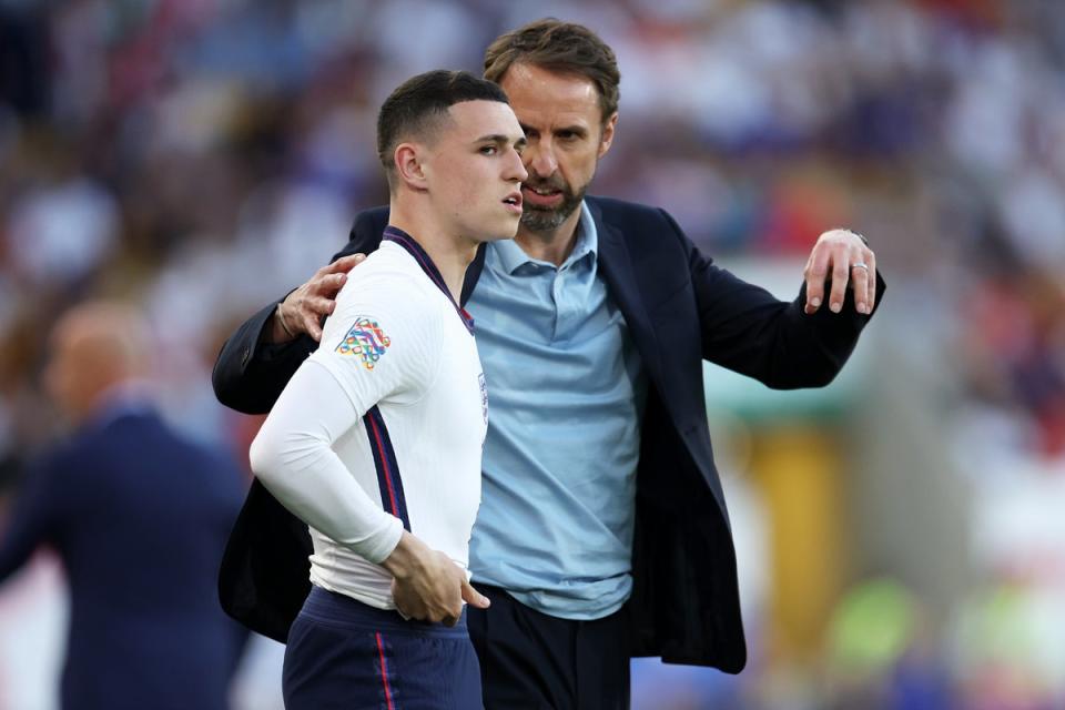 Phil Foden came off the bench against Iran, was unused vs USA, then started and scored against Wales (The FA/Getty)