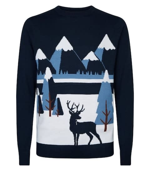 New Look Men’s Winter Scene Christmas Jumper - Credit: New Look