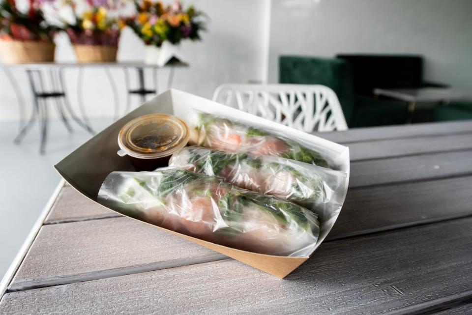 TeaVa Rolls, a new casual Vietnamese restaurant that opened in Doylestown, on Tuesday, March 19, 2024, serves create-your-own summer rolls.