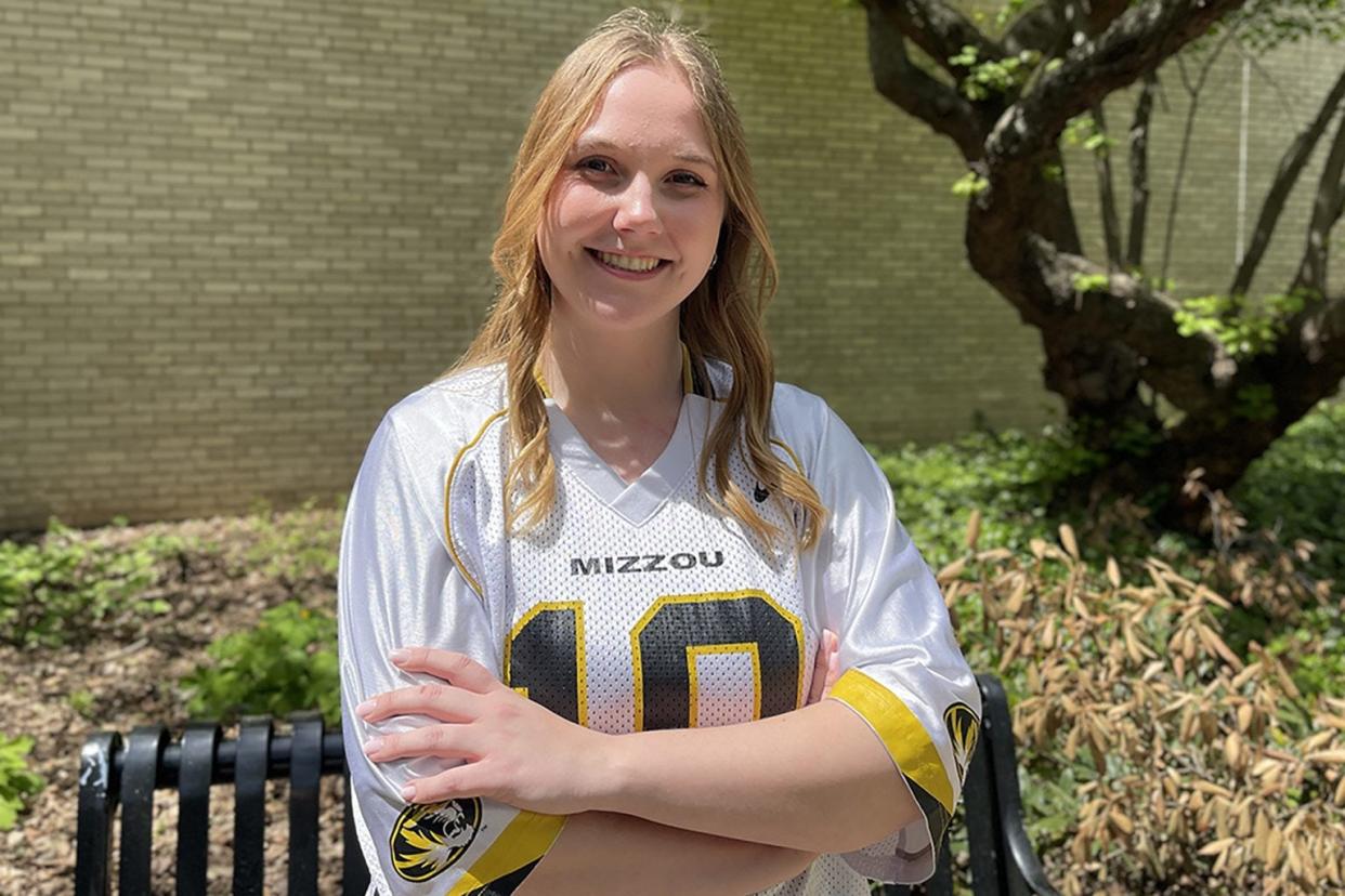 Kansas City, Missouri, environmental studies graduate Ashley Cade plans to work as a meteorologist where she can help people plan their lives around the weather.