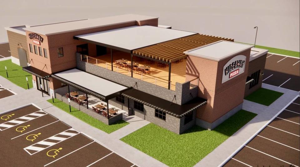 The Hideaway Pizza in far north Fort Worth is planned to include huge dining rooms and a patio.