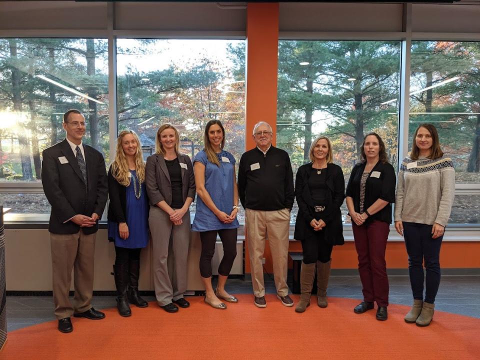 Teacher mini-grant recipients pose with Dwight McElfresh, Ashland City Schools Foundation Teacher Mini-Grants Committee member and Ashland County Community Foundation Teacher Mini-Grants Committee chair, at a recent grant awards reception. Pictured are, from left, Andrew Lewellen, Shelby Wynn, Kristy Shearer, Sarah LeVeck, McElfresh, Julie McDonnell, Bethany Frazer and Jessi Adams. Not pictured: Travis Beck, Steve Coffey, Dorene Johnson, Nicole Krieger, Linda Michael, Jarrod Vance and Seth Youngen.