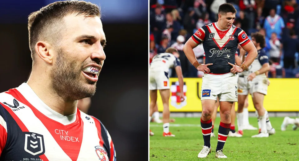 Recalled NSW Origin fullback James Tedesco was a late scratching for the Roosters as they suffered a shock defeat to the Cowboys in the NRL. Pic: Getty