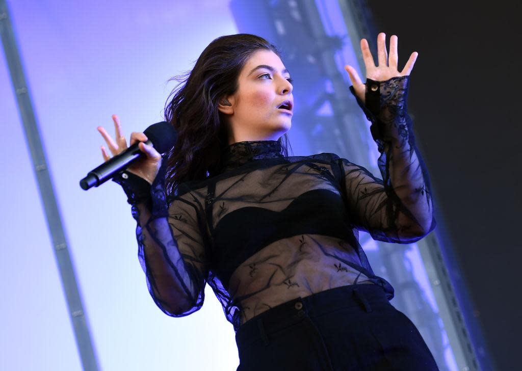 Lorde performing at the Governors Ball in New York, 2017: Getty