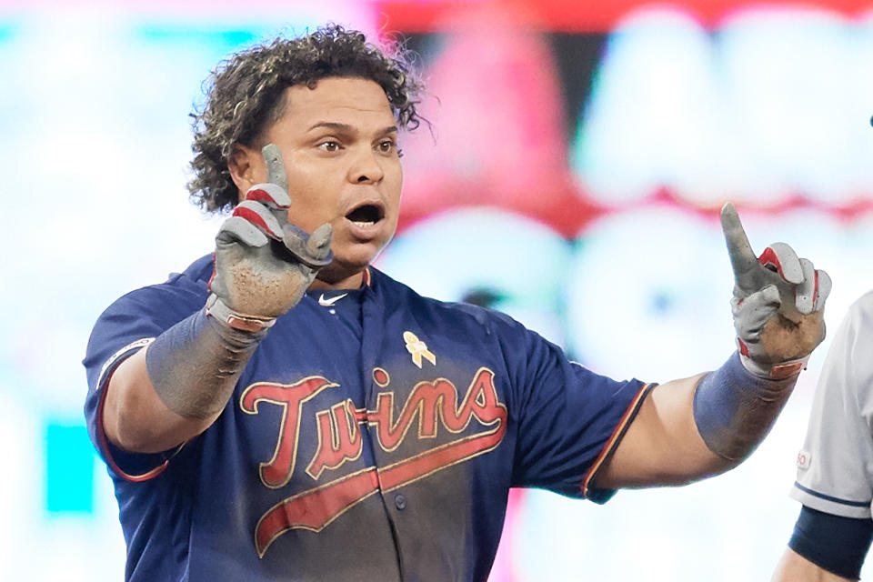 Willians Astudillo of the Twins is one of the internet's favorite baseball players. (Photo by Hannah Foslien/Getty Images)