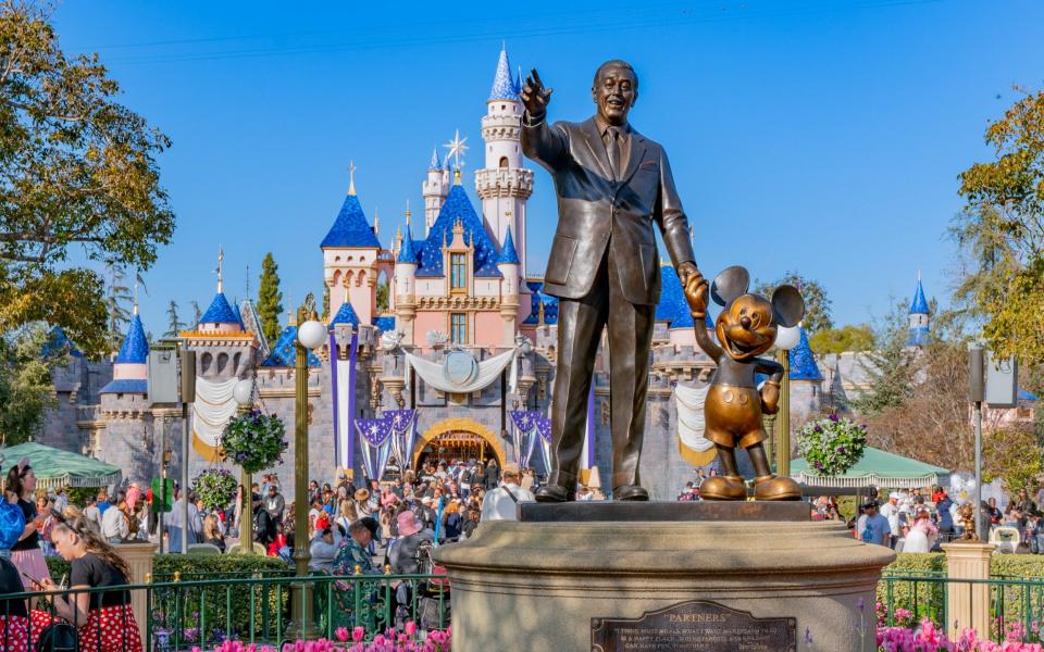 General views of the Walt Disney 'Partners' statue at Disneyland