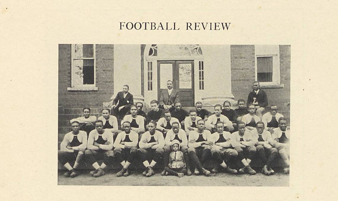 Livingstone College Football Reveiw photo from the Ell Cee in 1927